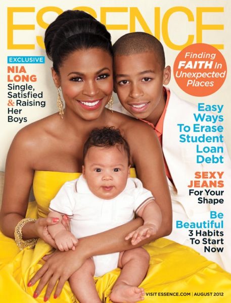 Essence August 2012 Nia Long Her Sons 