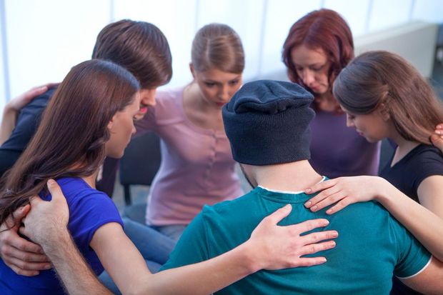 group praying