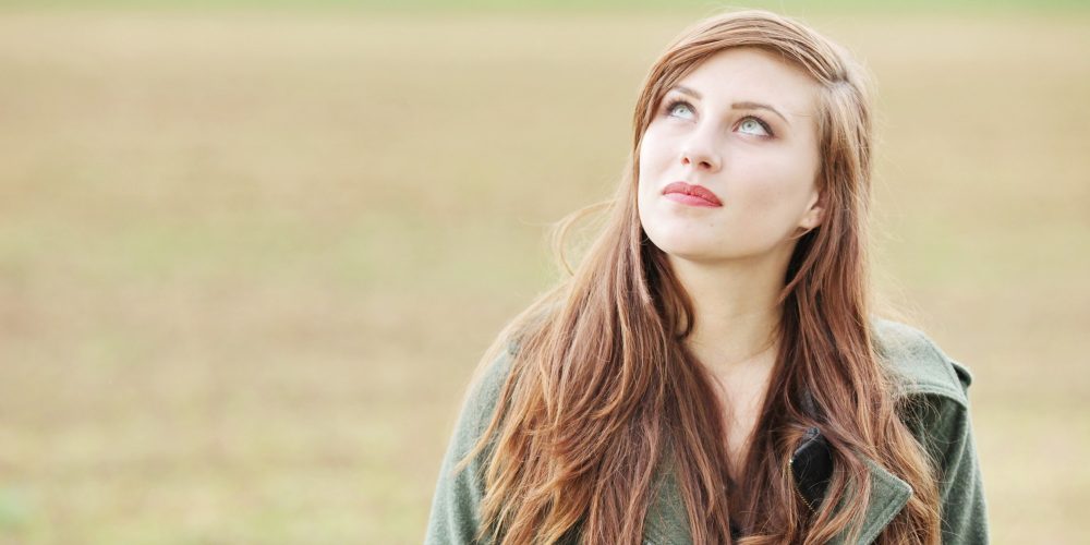 Woman looking up