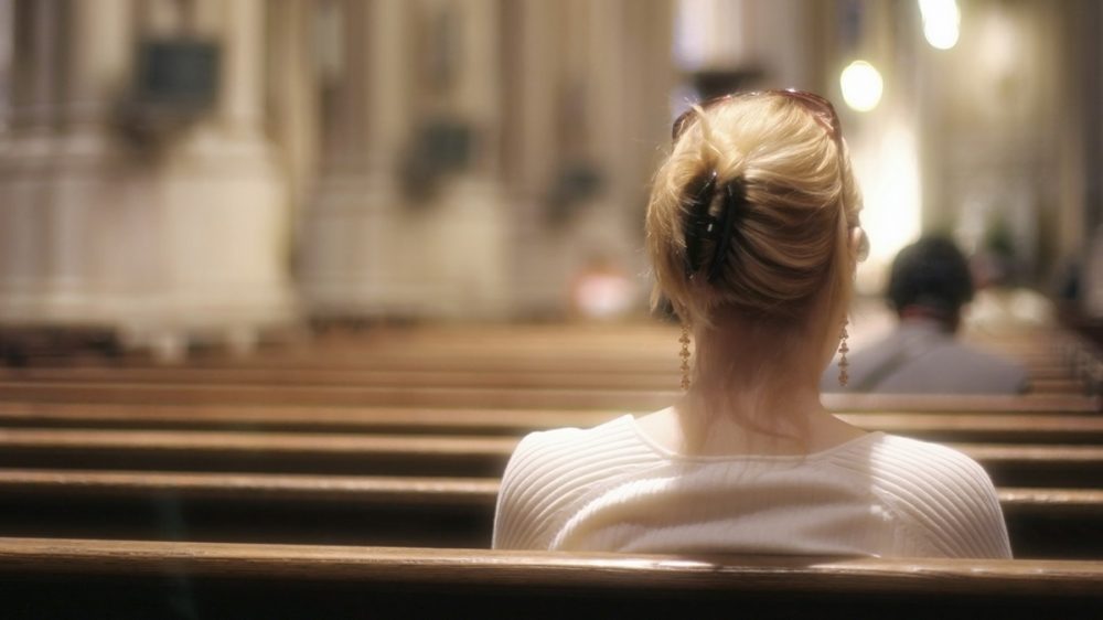 woman in church