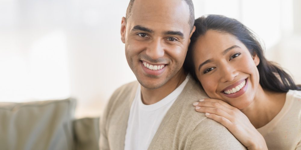 young couple happy