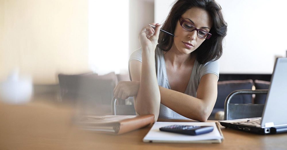 woman stressing over finances